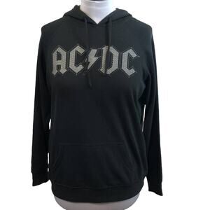 Vinyl Icons/Torrid Dark Gray Hoodie AC/DC Back In Black‎ Womens SZ 00/L (10)8